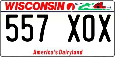 WI license plate 557XOX