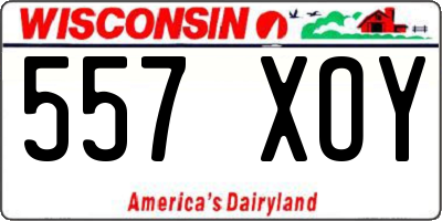 WI license plate 557XOY