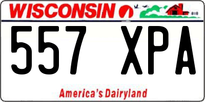 WI license plate 557XPA
