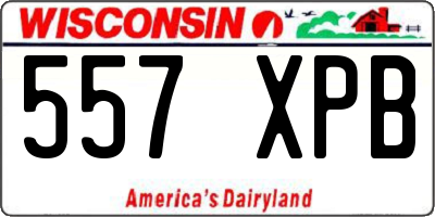 WI license plate 557XPB