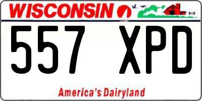 WI license plate 557XPD