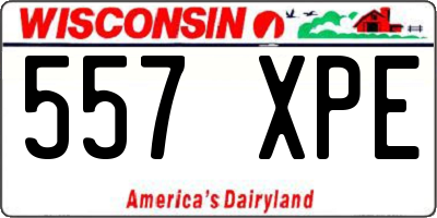 WI license plate 557XPE
