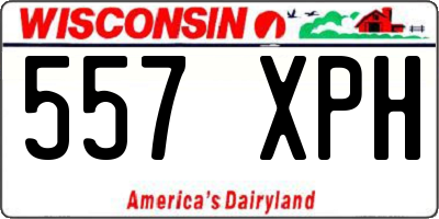 WI license plate 557XPH