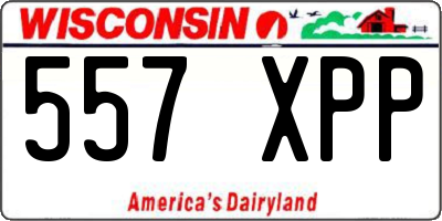 WI license plate 557XPP