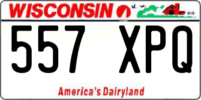 WI license plate 557XPQ