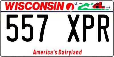 WI license plate 557XPR