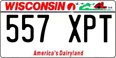 WI license plate 557XPT