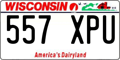 WI license plate 557XPU