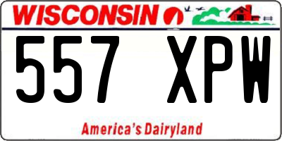 WI license plate 557XPW
