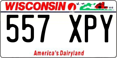 WI license plate 557XPY