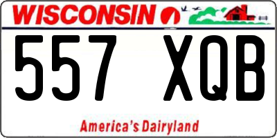WI license plate 557XQB