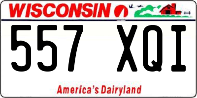 WI license plate 557XQI