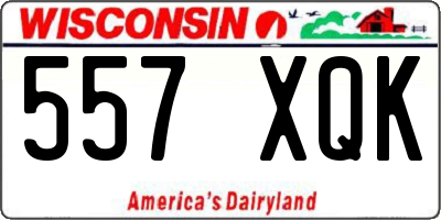 WI license plate 557XQK