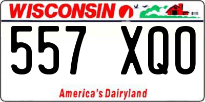 WI license plate 557XQO