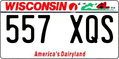 WI license plate 557XQS