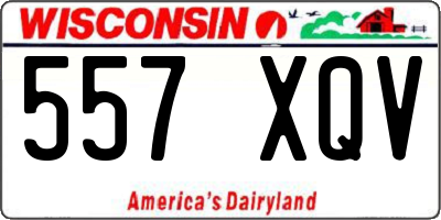 WI license plate 557XQV