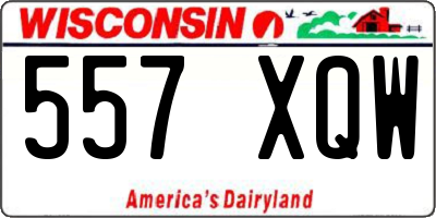 WI license plate 557XQW