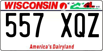 WI license plate 557XQZ