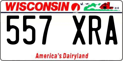 WI license plate 557XRA