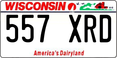 WI license plate 557XRD