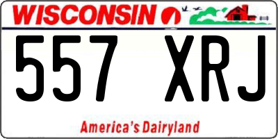 WI license plate 557XRJ