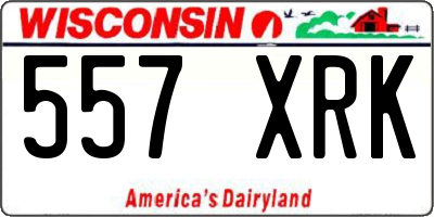 WI license plate 557XRK