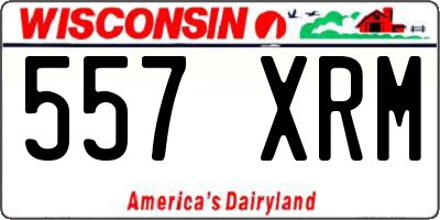 WI license plate 557XRM