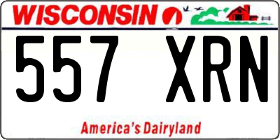 WI license plate 557XRN