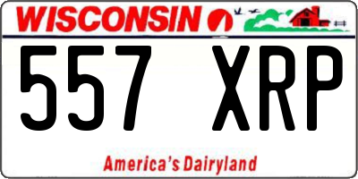 WI license plate 557XRP