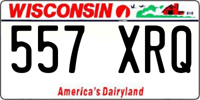 WI license plate 557XRQ
