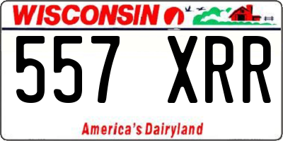 WI license plate 557XRR