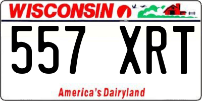 WI license plate 557XRT