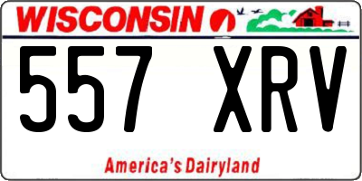 WI license plate 557XRV