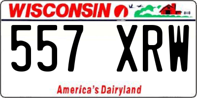 WI license plate 557XRW