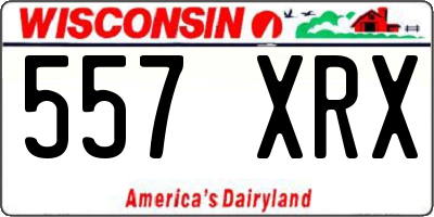 WI license plate 557XRX