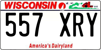 WI license plate 557XRY