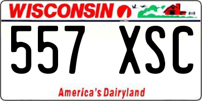 WI license plate 557XSC