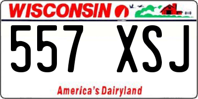 WI license plate 557XSJ