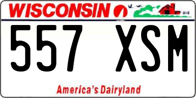 WI license plate 557XSM