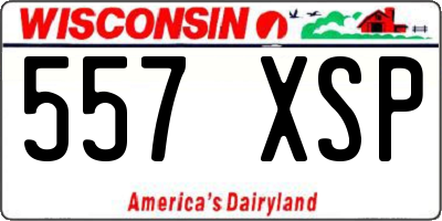 WI license plate 557XSP