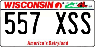 WI license plate 557XSS
