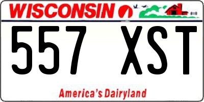 WI license plate 557XST