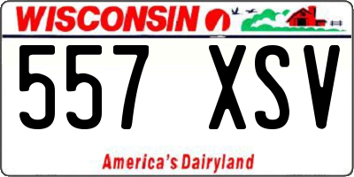 WI license plate 557XSV