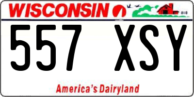 WI license plate 557XSY