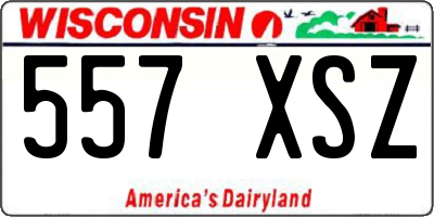 WI license plate 557XSZ