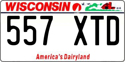 WI license plate 557XTD