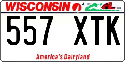 WI license plate 557XTK