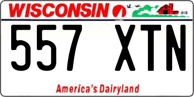 WI license plate 557XTN