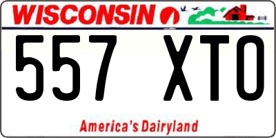 WI license plate 557XTO