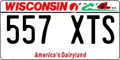 WI license plate 557XTS